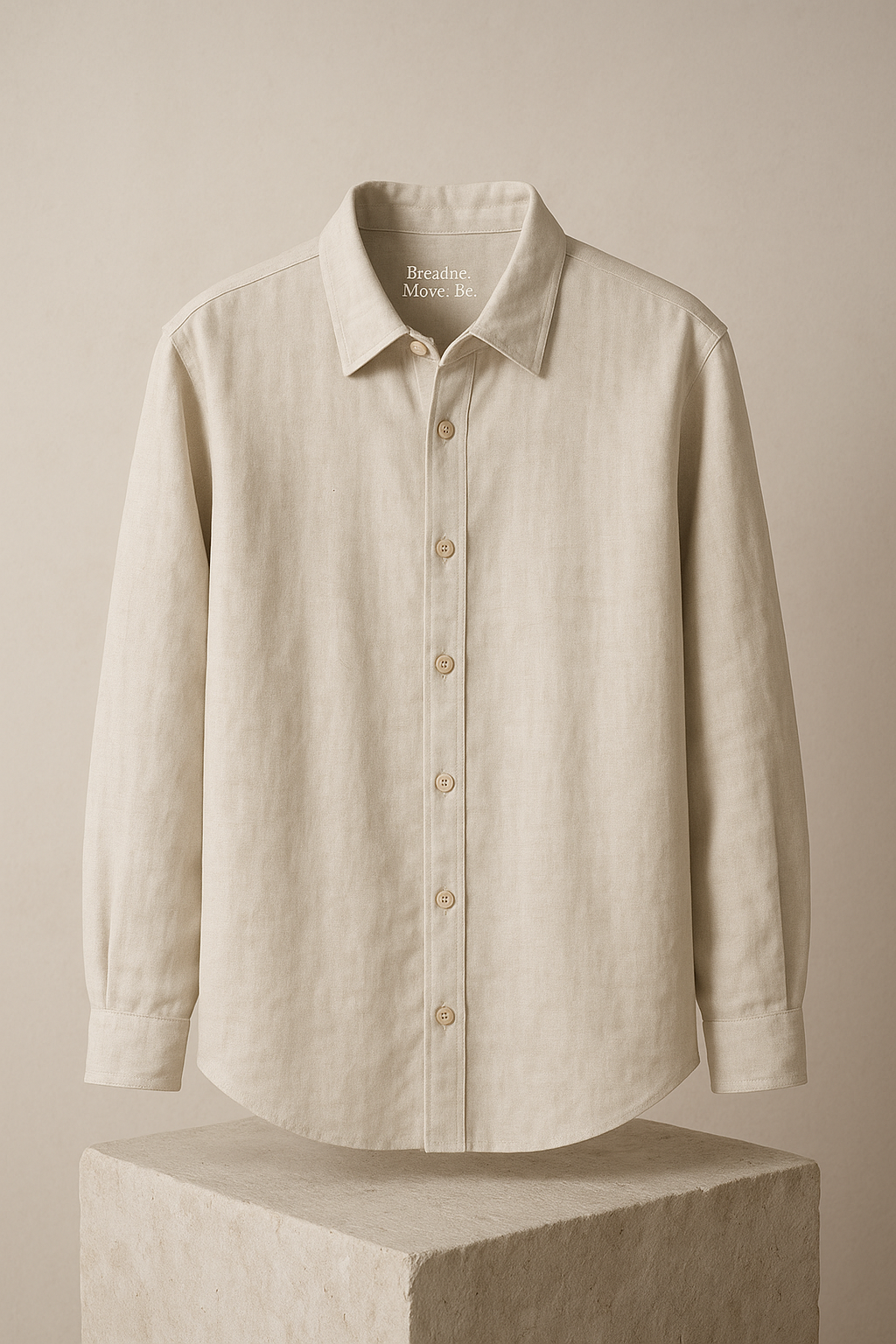 The Stillness Shirt — Linen in Cream