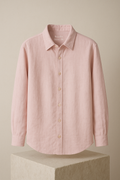 The Stillness Shirt — Linen in Light Pink